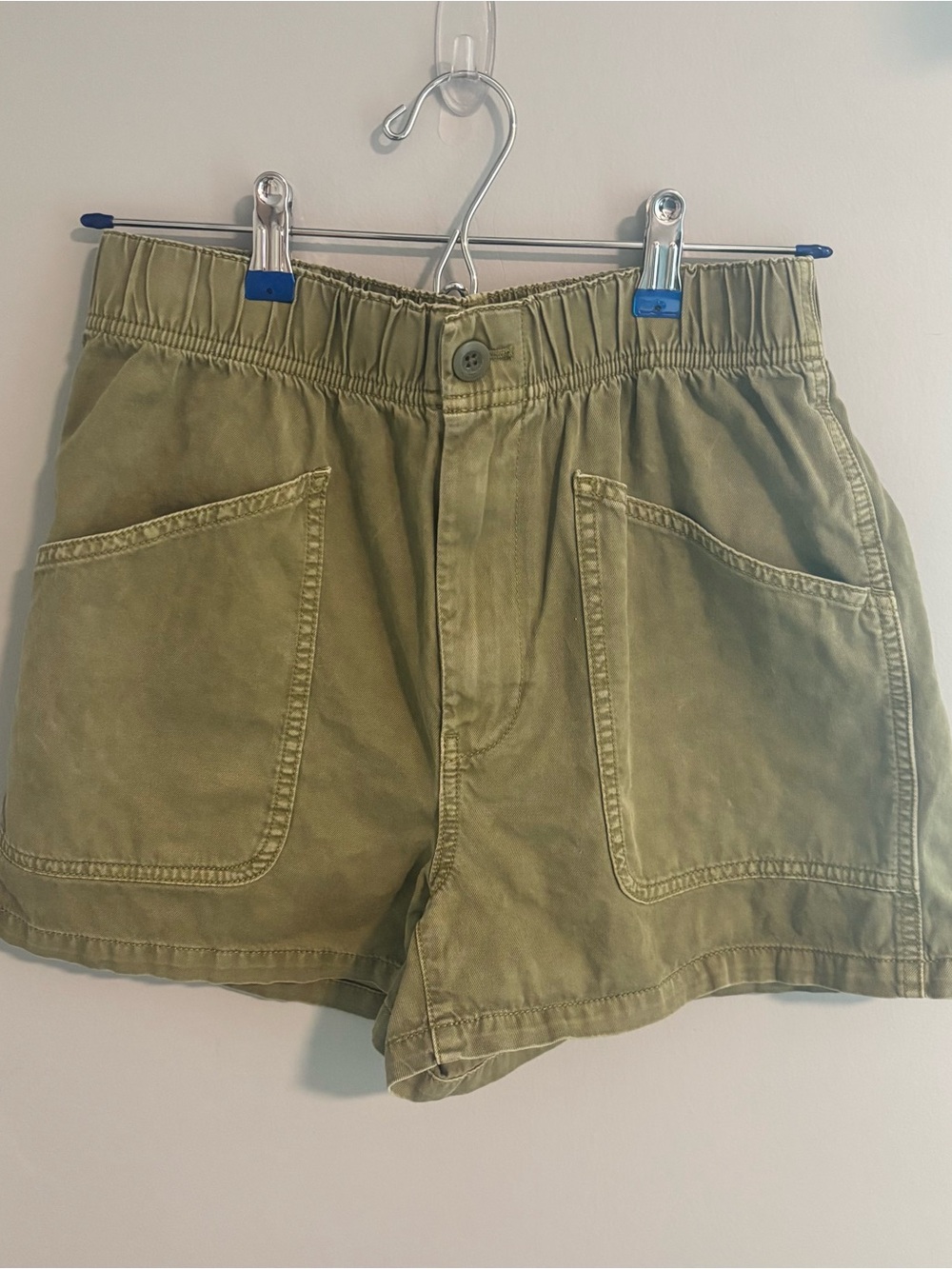 Madewell Olive Green Cotton Utility Shorts